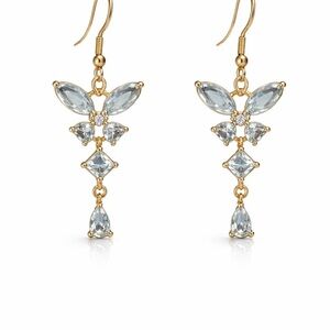 Elegant Gold and Silver Drop Earrings